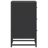 vidaXL Bedside Cabinet Black 40x34.5x60 cm Engineered Wood and Metal