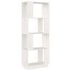 vidaXL Book Cabinet | White | Solid pine wood | 51x25x132 cm | Book Cabinet