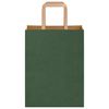 vidaXL Paper Bags 250 pcs with Handles Green 21x11x28 cm