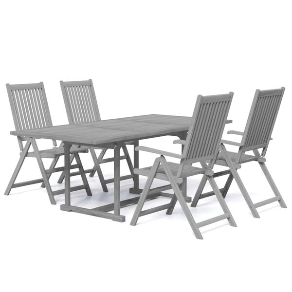 vidaXL 5 Piece Garden Dining Set Solid Wood Acacia