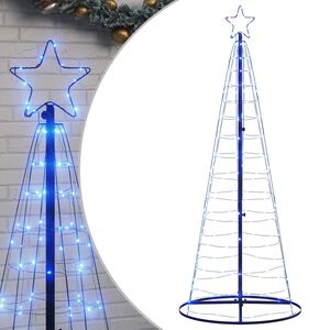 vidaXL LED Christmas Tree 200 LEDs Blue 180 cm