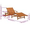 vidaXL 2 Piece Sunlounger Set with Table Solid Wood Acacia