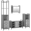 vidaXL Bathroom Cabinet Set 4 pcs Grey Sonoma 40 x 36 x 200.5 cm