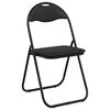 vidaXL Folding Chair 8 pcs Faux Leather Black 48 x 43.5 x 81 cm