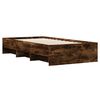 vidaXL Bed Frame without Mattress Smoked Oak 90x200 cm Engineered Wood