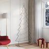 vidaXL Metal Christmas Tree with Stand Black 210 cm Steel