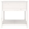 vidaXL Planter with Shelf White 82.5x82.5x81 cm Solid Wood Pine