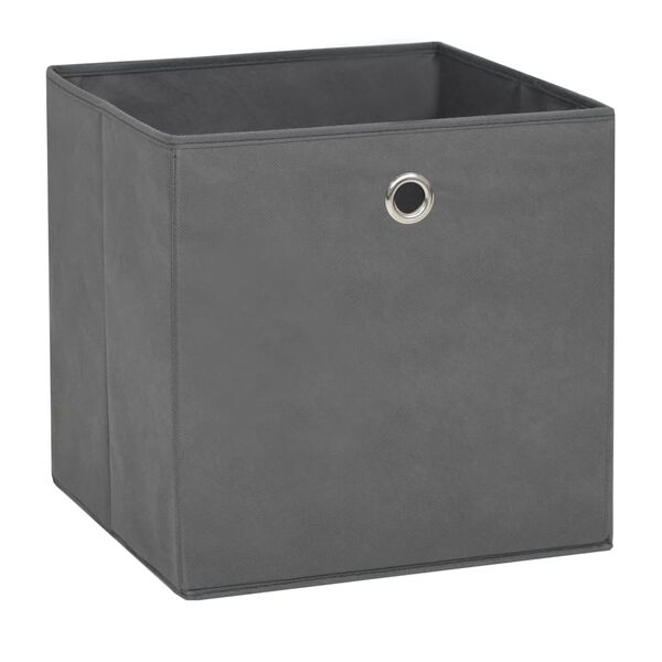 vidaXL Storage Boxes 4 pcs Non-woven Fabric 28x28x28 cm Grey