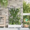 vidaXL Garden Planter 2 pcs White 80 x 40 x 125.5 cm Steel