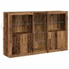 vidaXL LED Sideboard Old Wood 162 x 37 x 100 cm Engineered Wood