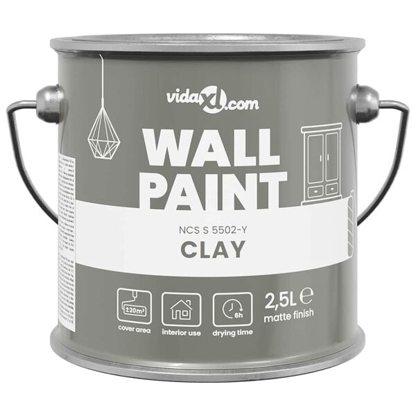 vidaXL Wall Paint Grey 16.5 x 16.5 x 16 cm Wall Print