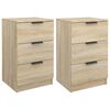 vidaXL Bedside Cabinets 2 pcs Sonoma Oak 40x36x65 cm
