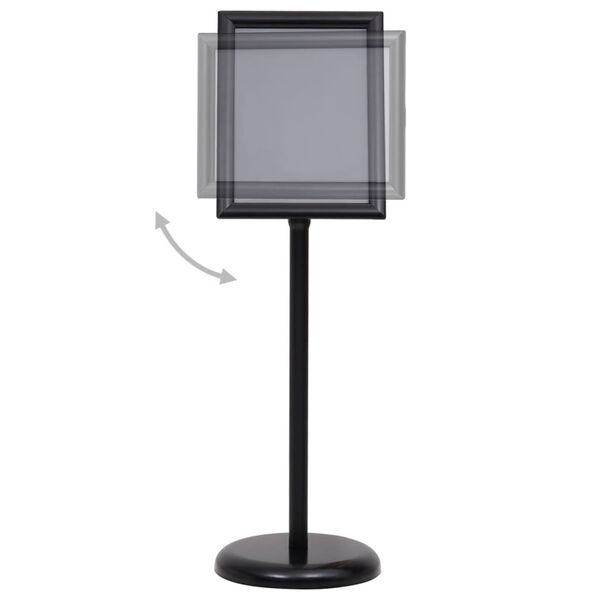vidaXL A4 Pedestal Poster Stand Black Aluminium Alloy