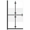 vidaXL Foldable Walk-in Shower Wall Half Frosted ESG Glass 100x190 cm