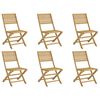 vidaXL Folding Garden Chairs 6 pcs 48.5x61.5x87 cm Solid Wood Acacia