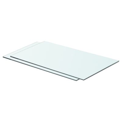 vidaXL Shelves 2 pcs Panel Glass Clear 60x30 cm
