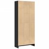 vidaXL Bookcase Black 60x24x143 cm Engineered Wood