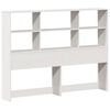 vidaXL Bookcase Bed without Mattress White 160x200 cm Solid Wood Pine
