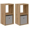 vidaXL Bedside Table 2 pcs Artisan Oak 25.5 x 22 x 49.5 cm