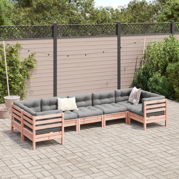vidaXL 7 Piece Garden Sofa Set with Cushions Solid Wood&nbsp;Douglas Fir