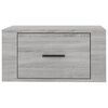 vidaXL Wall-mounted Bedside Cabinet Grey Sonoma 50x36x25 cm