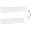 vidaXL Wall Shelves 2 pcs White 100x16.5x16.5 cm Engineered Wood