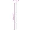 vidaXL Fence Post Other 26 pcs Grey 3.2 x 3.2 x 200 cm Steel
