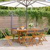 vidaXL Folding Garden Chairs 6 pcs Anthracite Fabric and Solid Wood