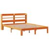 vidaXL Bed Frame without Mattress Wax Brown 140x190 cm Solid Wood Pine