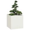 vidaXL Planter White 80x80x80 cm Steel