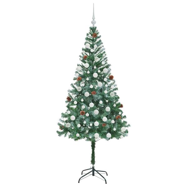 vidaXL Artificial Christmas Tree with Stand Green 180 cm PVC and Steel