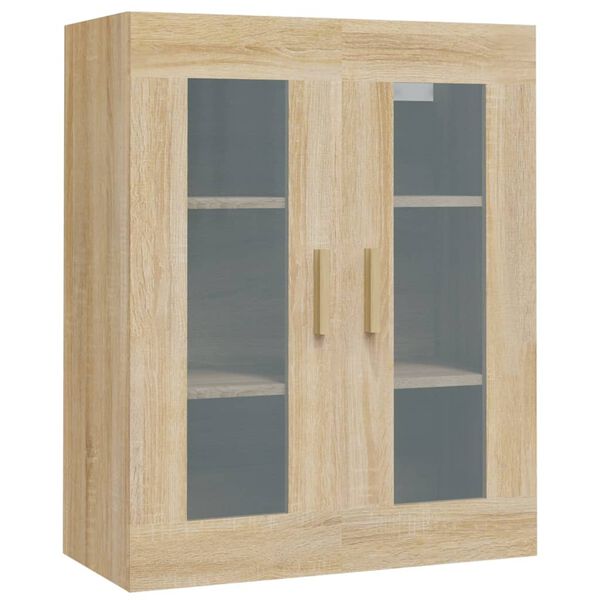 vidaXL Hanging Wall Cabinet Sonoma Oak 69.5x34x90 cm