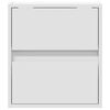 vidaXL Wall-mounted Bedside Cabinets with LED Lights 2 pcs White