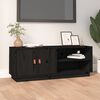 vidaXL TV Cabinet Black 105x34x40 cm Solid Wood Pine