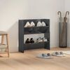 vidaXL Wall Shoe Cabinet High Gloss Grey 60x18x60 cm Engineered Wood