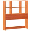 vidaXL Bookcase Bed without Mattress Wax Brown 100x200cm Solid Wood Pine