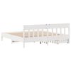 vidaXL Bed Frame without Mattress White 200x200 cm Solid Wood Pine