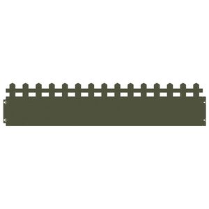vidaXL Lawn Edgings 10 pcs 103 x 0.05 x 22 cm Steel Olive Green