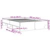 vidaXL Bed Frame without Mattress Sonoma Oak 140x200 cm Engineered Wood
