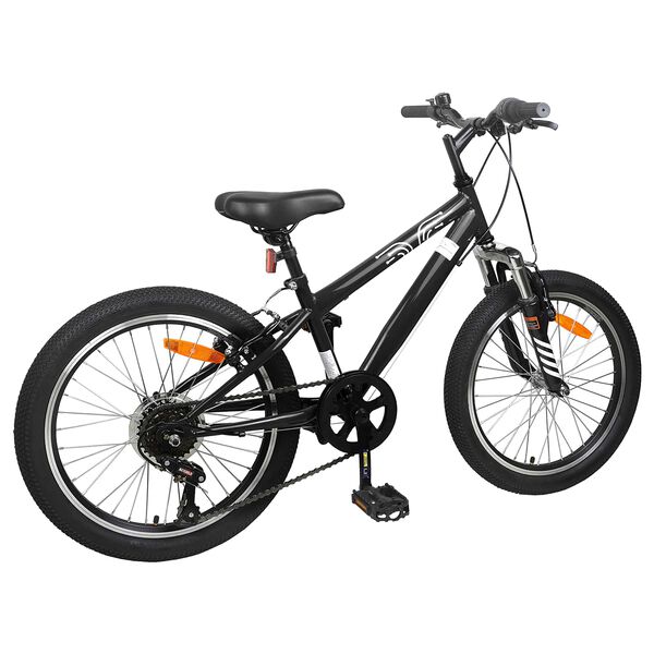 vidaXL Mountain Bike 24 Inches 6-Speed for 8-12 Years Old Black