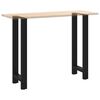 vidaXL Bar Table Legs Black 2 pcs 40x(100-101) cm Steel