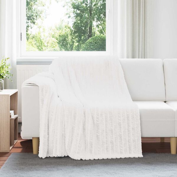 vidaXL Throw Blanket White 200 x 150 cm Fleece