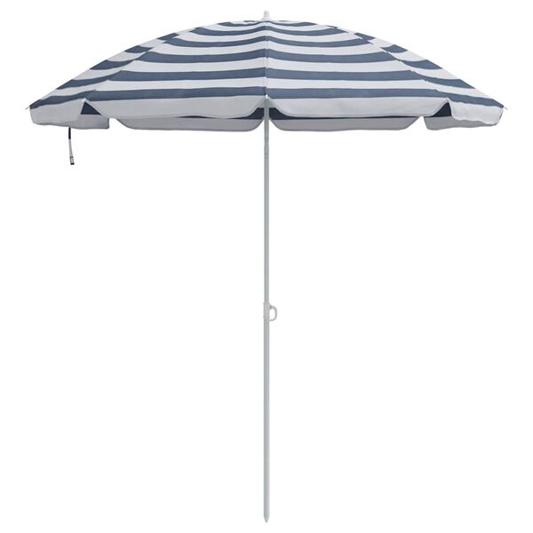 vidaXL Umbrella Blue and White 161 x 161 x 193 cm Polyester