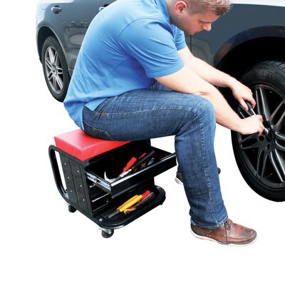 ProPlus Mobile Workshop Roller Seat with Storage 580526