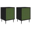 vidaXL Bedside Cabinet GELEEN 2 pcs Black Oak 36 x 33 x 51 cm