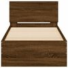 vidaXL Bed Frame without Mattress with Headboard Brown Oak 75x190 cm Small Single