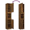vidaXL 4 Piece Bathroom Cabinet Set Smoked Oak Engineered Wood