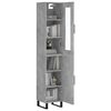 vidaXL Highboard Concrete Grey 34.5x34x180 cm Engineered Wood