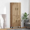 vidaXL Highboard with Drawer 2 pcs Artisan Oak 69.5 x 34 x 180 cm