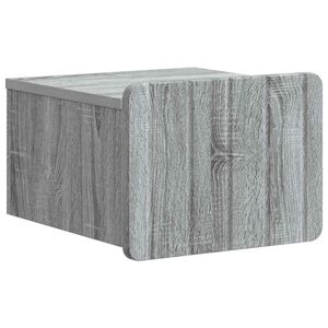 vidaXL Wall-Mounted Bedside Cabinet Grey Sonoma 33 x 34.5 x 24 cm